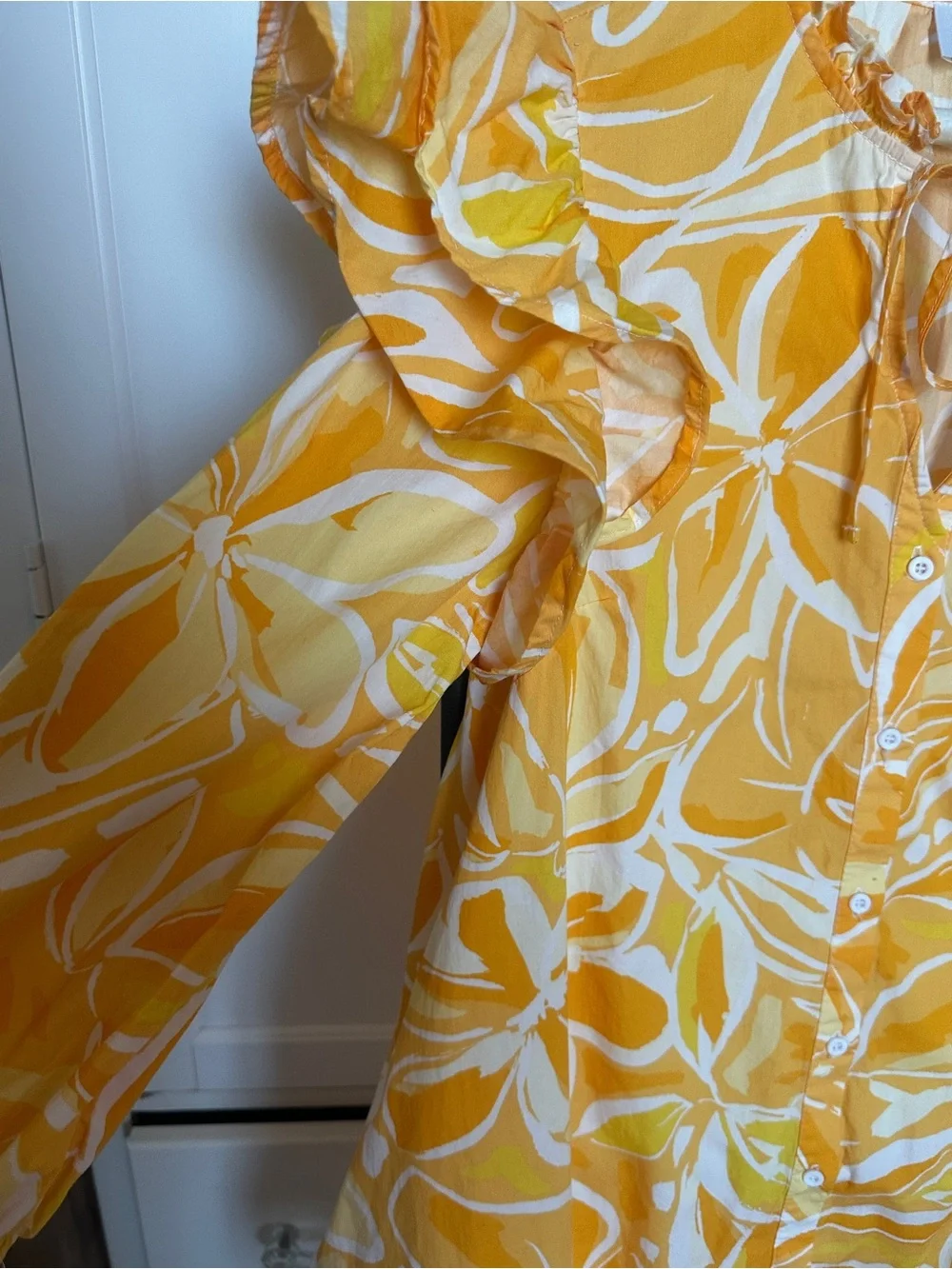 Sugarlips Yellow & White Floral Mini Dress- Small